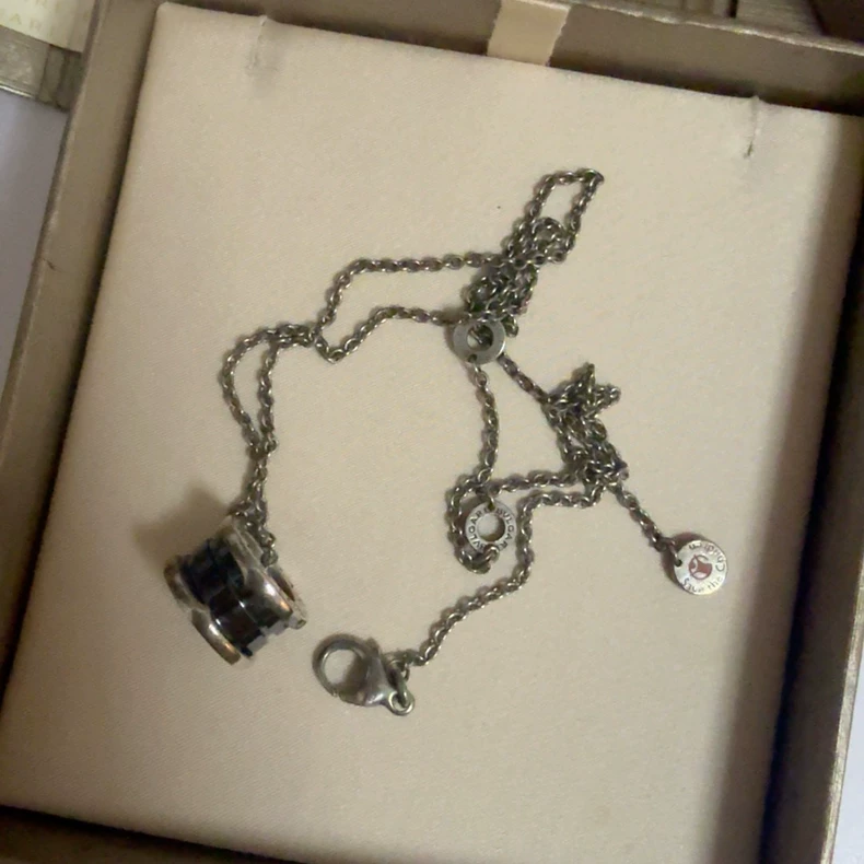 BVLGARI Black Ceramic Necklace Charity Little Red Man-3
