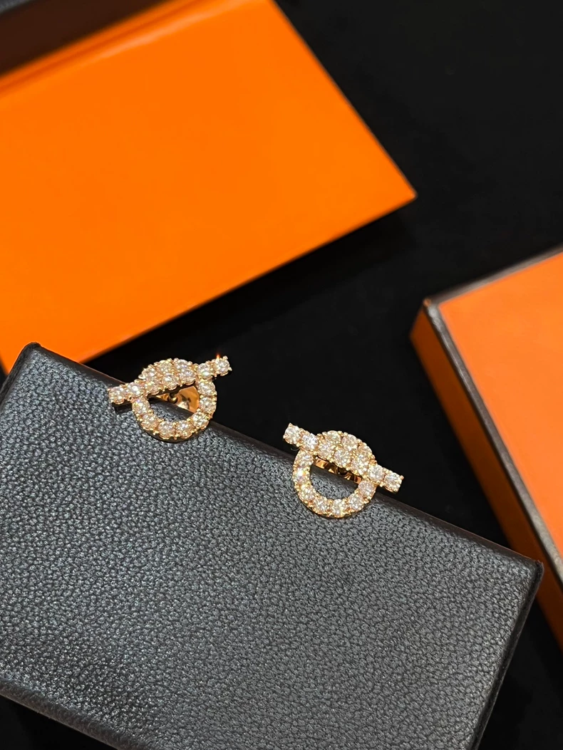 Hermès Small Q Rose Gold Earrings
