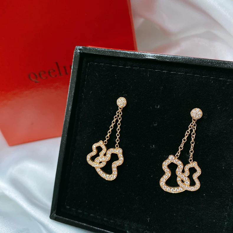 Qeelin Earrings WULU Gourd Series 18K Rose Gold-2
