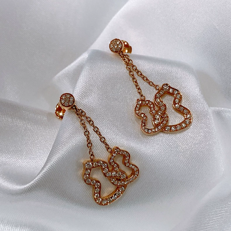 Qeelin Earrings WULU Gourd Series 18K Rose Gold-3