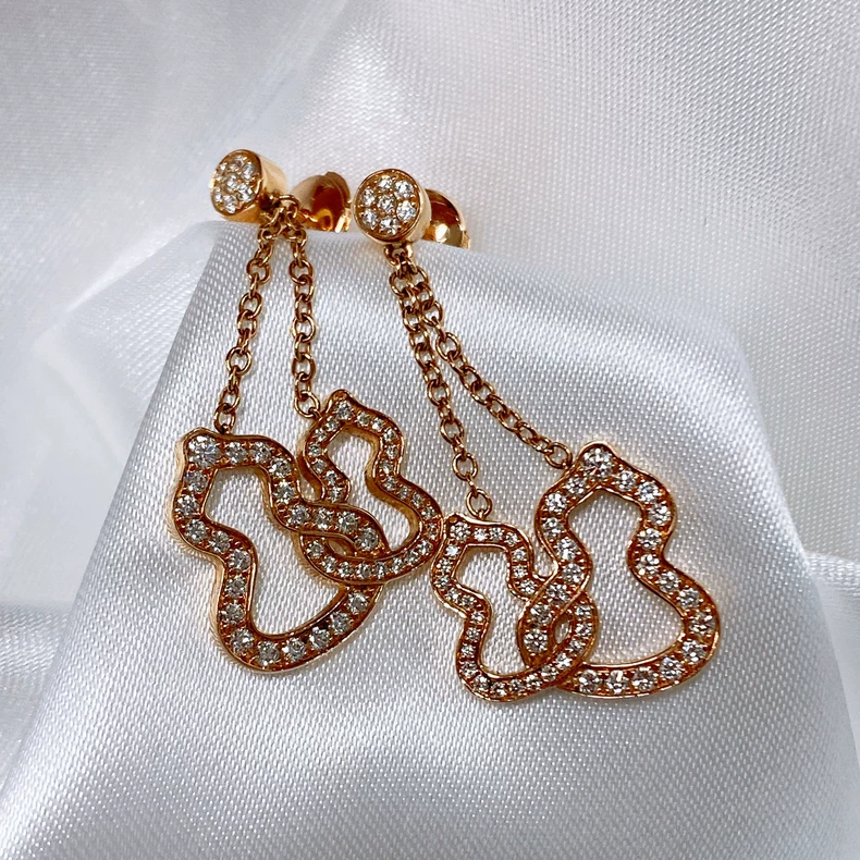 Qeelin Earrings WULU Gourd Series 18K Rose Gold-4