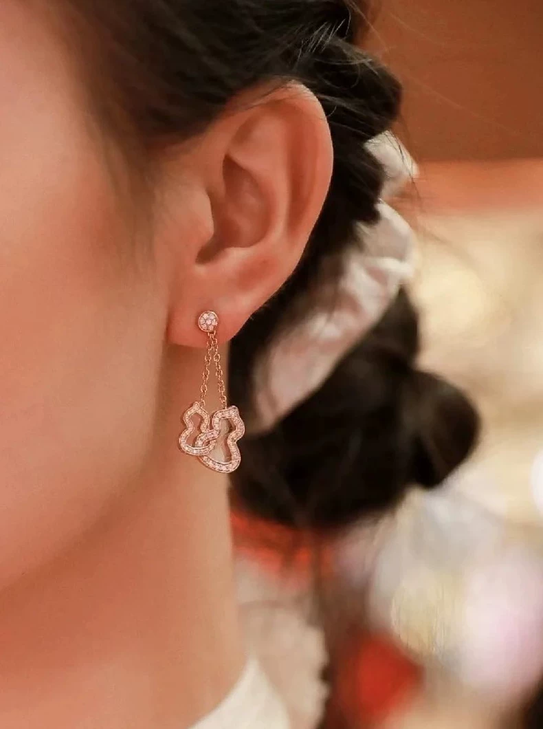 Qeelin Earrings WULU Gourd Series 18K Rose Gold