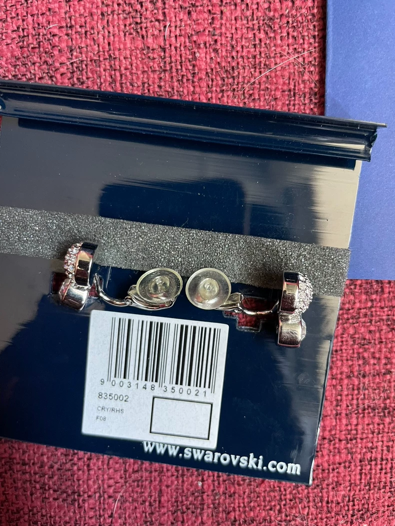 SWAROVSKI Diamond Half Ball Clip Earrings-4