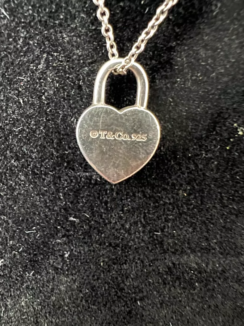Tiffany 925 silver heart necklace, classic style-3