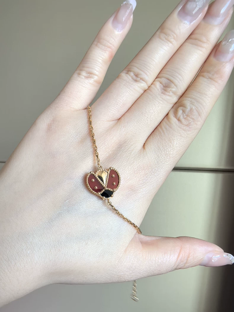 Van Cleef & Arpels VCA lucky spring open ladybug bracelet